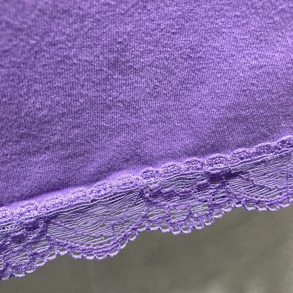 COLDWATER CREEK Camisole Tank Top Purple Lilac Stretch Lace Women Medium 10 12 - Picture 10 of 16